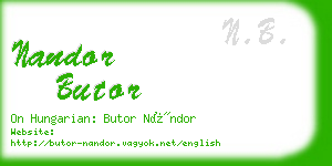 nandor butor business card